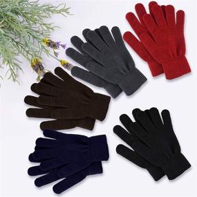 img 2 attached to 🧤 Winter Stretchy Gloves - Poualss Finger Coverage