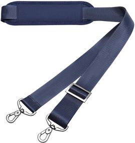 img 4 attached to 🔵 MOSISO 56 Inch Shoulder Strap - Adjustable, Thick, Soft Universal Replacement - Non-Slip, Comfort Fit, Padded with Metal Swivel Hooks - Ideal for Laptop Messenger Crossbody Bag, Luggage, Duffel, Camera - Navy Blue