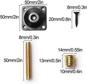 img 3 attached to 🛋️ Enhance Furniture Stability with Leg Mounting Plates: T-Plate Sofa legs Attachment Kit - 28pcs