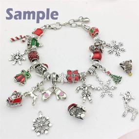 img 1 attached to 📿 Pack of 100 Clasp Bail Beads Charms with Tube Design - Perfect for DIY Necklace and Bracelet Making, Loose Spacer Beads and Bead Hanger Charms (M611)