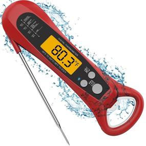 img 4 attached to 🌡️ Fast & Precise Digital Food Thermometer with Backlight, Magnet, Calibration, and Foldable Probe - Ideal Instant Read Meat Thermometer for Deep Fry, BBQ, Grill, Roast Turkey & Cooking