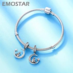 img 3 attached to ❤️ Valentine's Day Charms for Pandora Bracelet: EMOSTAR Celtic Knot, Lipstick Red Lips, I Love You, Autism Awareness, Magnolia, Boy Girl in Love, Clover Heart Beads in Sterling Silver - Ideal Gifts for Family Christmas
