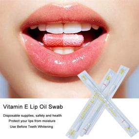 img 1 attached to 👄 Boost Lip Health: 100 pcs Vitamin E Lips Oil Swabs Stick for Moisture & Protection during Teeth Whitening (100 Pcs)