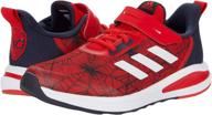 🕷️ adidas unisex-child fortarun spiderman elastic running shoe: lightweight and comfortable sneakers for young superheroes logo