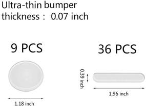 img 1 attached to Premium 45-Piece Furniture Bumpers: Non-Skid Pads for Noise Dampening & Furniture Protection - Ideal for Glass Tables, Doors, Cabinets, Drawers