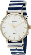 🕰️ женские часы timex fairfield 37 blue/white с нейлоновым ремешком для пролаза - tw2p91900 логотип