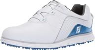 men's athletic shoes - footjoy 53596 in white and black logo