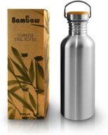 🥤 bambaw 32oz stainless steel water bottle: bpa free, ideal for camping, travel, women & men logo