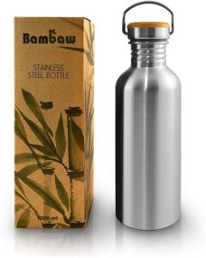 img 4 attached to 🥤 Bambaw 32oz Stainless Steel Water Bottle: BPA Free, Ideal for Camping, Travel, Women & Men