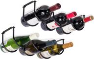 🍷 wine rack wall mounted & under cabinet wine storage racks kitchen organization set of 2, iron, black by wallniture andora logo