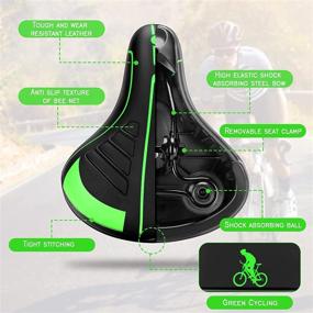 img 2 attached to 🚴 Experience Ultimate Comfort with the Oversize Bike Seat: Soft Memory Foam Saddle with Shock Absorbing Balls – Perfect for Men and Women on Mountain, Road, Stationary, and Exercise Bikes