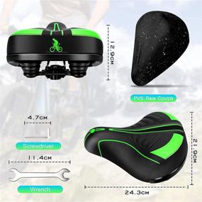 img 3 attached to 🚴 Experience Ultimate Comfort with the Oversize Bike Seat: Soft Memory Foam Saddle with Shock Absorbing Balls – Perfect for Men and Women on Mountain, Road, Stationary, and Exercise Bikes