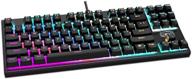 🎮 cp3 tkl gaming keyboard: mechanical keyboard with blue switches, rgb led rainbow backlit, 87 key anti-ghosting – windows gaming pc logo