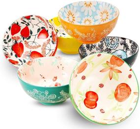 img 4 attached to 🍜 DeeCoo 18 oz Porcelain Bowls - Set of 6