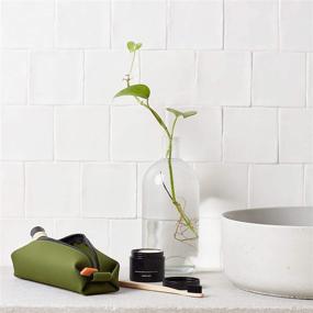 img 2 attached to 🛁 Tooletries - The Koby Mini Dopp Kit - Silicone Toiletry Organizer, Bathroom Travel Bag - Heavy-Duty Zipper, Leak-Resistant, Easy-to-Clean - Olive