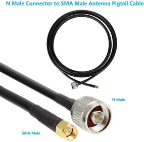 img 1 attached to 🔌 High-Quality 10 ft Low-Loss Coaxial Extension Cable (50 Ohm) SMA Male to N Male Connector - GEMEK Pure Copper Coax Cables: Ideal for 3G/4G/5G/LTE/ADS-B/Ham/GPS/WiFi/RF Radio, Antenna, and Surge Arresters (Not for TV)