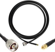 🔌 high-quality 10 ft low-loss coaxial extension cable (50 ohm) sma male to n male connector - gemek pure copper coax cables: ideal for 3g/4g/5g/lte/ads-b/ham/gps/wifi/rf radio, antenna, and surge arresters (not for tv) logo