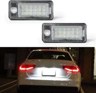 🚗 gempro license plate lights led tag lamps for audi a3 s3 a4 s4 a6 s6 a8 s8 q7 rs4 license number plate lamps, 6000k xenon white, pack of 2 logo