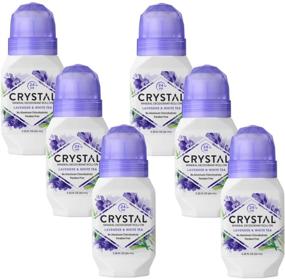 img 2 attached to Long-Lasting Lavender & White Tea Crystal Mineral Deodorant Roll-On - Pack of 6 (2.25 oz each)