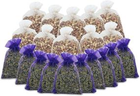 img 4 attached to 🌲 20-Pack of Large Cedar and Lavender Sachets for Drawers and Closets - Hand Packed in the USA