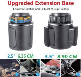 img 2 attached to TECOTEC Cup Holder Phone Mount & Air Vent Phone Holder, Universal 2-in-1 Car Cup Holder & Mini Vent Mount for All Cellphones, iPhone 12 Pro Max, Note 20 Ultra, S21 Plus, GPS, and More