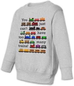 img 4 attached to 🚂 Charming Too Many Trains Graphic Sweatshirt for Little Boys by Waldeal