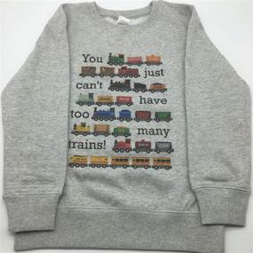 img 2 attached to 🚂 Charming Too Many Trains Graphic Sweatshirt for Little Boys by Waldeal