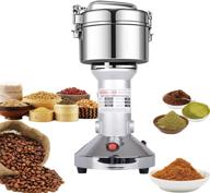 🌾 high speed electric stainless steel grinder mill for seeds, flour, nuts, pills, wheat, corn, herbs, spices & seasonings - 150g grain mill with stand, ideal for dry grain superfine powder logo