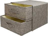 🗄️ molizhi grey stackable storage bins with drawers, handle & fabric closet drawers – ideal for organizing bras, clothes, underwear, socks, ties, and scarves (small) логотип