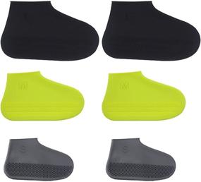 img 4 attached to 🌧️ Waterproof Silicone Rain Shoe Covers (3 Pairs) - Non-Slip, Reusable, Stretchable - Sizes S, M, L - Ideal for Cycling, Outdoor Protection - Kids, Men, Women