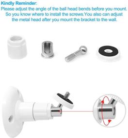 img 1 attached to 📸 Efficient Wall Mount 2-Pack for Wyze Cam Pan & Wyze Cam V3, Indoor/Outdoor Adjustable Mount for WyzeCam Pan/V3 and Compatible Cameras