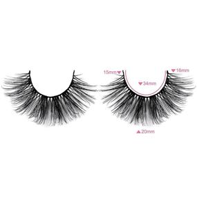 img 1 attached to 👁️ LANFLOWER False Eyelashes: Get the Natural Look with 3D Faux Mink Lashes, Fluffy Volume, and Handmade Luxury - Pack of 14 Pairs in 20mm Length