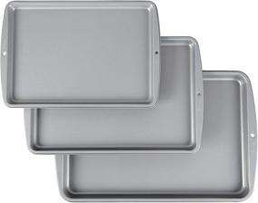 img 1 attached to 🍪 Wilton Recipe Right 3-Piece Cookie Pan Set with Standard Packaging