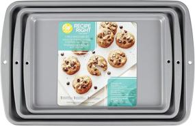 img 4 attached to 🍪 Wilton Recipe Right 3-Piece Cookie Pan Set with Standard Packaging