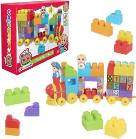 img 4 attached to 🚂 Just Play CoComelon Stacking Train: 40-Piece Building Block Set with JJ and Tomtom Figures for Color and Number Recognition