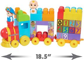 img 1 attached to 🚂 Just Play CoComelon Stacking Train: 40-Piece Building Block Set with JJ and Tomtom Figures for Color and Number Recognition