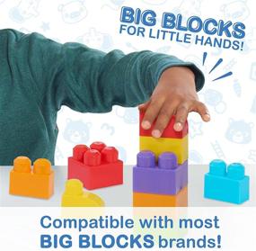 img 2 attached to 🚂 Just Play CoComelon Stacking Train: 40-Piece Building Block Set with JJ and Tomtom Figures for Color and Number Recognition