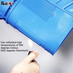 img 2 attached to 🔥 Kaisi Heat Insulation Silicone Repair Mat: Ruler, Screw Position, Ideal for Soldering Iron, Phone & Computer Repair - Size: 17.7 x 11.8 Inches