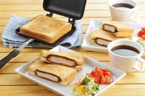 img 1 attached to Yoshikawa Atsu-Atsu Hot Sandwich Maker SJ1681: Your Perfect Solution for Delicious Toasted Sandwiches!