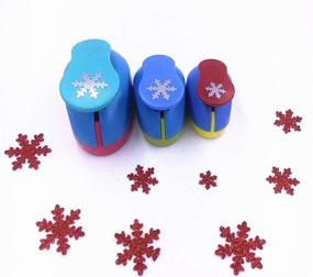img 2 attached to 🎉 TECH-P Creative Life 3-Piece Snowflake Crafts Punch Set (1.5-inch, 1-inch, 5/8-inch) - Scrapbook Paper Cutter, Eva Foam Hole Punch Tool for Christmas Party Arts Crafts Decorations