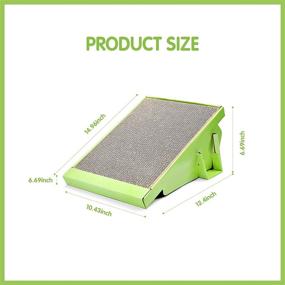 img 3 attached to 🐱 Reversible Indoor Cat Scratcher Pad with Stable Angles, Durable M Size Cardboard Cat Scratching Ramp, Cat Toy for Furniture Protection