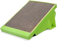 🐱 reversible indoor cat scratcher pad with stable angles, durable m size cardboard cat scratching ramp, cat toy for furniture protection logo