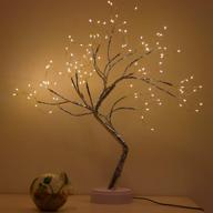 🌳 bonsai light tree: led shimmery twig branch lights for holiday home decor - battery & usb powered with touch switch - pre lit table top night light for living room (tlww) логотип