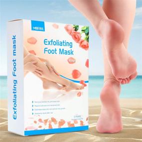 img 1 attached to 👣 Baby Soft Feet Exfoliating Foot Peel Mask 3-Pack - Rose Foot Exfoliation Peeling Mask Booties | Natural Exfoliator for Dry Dead Skin & Callus Removal, Rough Heel Repair