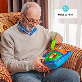 img 3 attached to 🧩 Sensory Fidget Pillow for Adults with Dementia, Alzheimer's & Autism - Including Pillow Insert