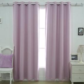 img 1 attached to 🌸 Deconovo Lavender Grommet Thermal Insulated Blackout Curtain, 52&#34; x 95&#34;, 2 kg