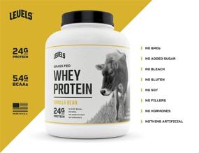 img 3 attached to 🌱 Levels Grass Fed 100% Whey Protein, No GMOs, Vanilla Bean – Pure and Natural Protein Boost, 5LB