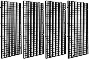 img 3 attached to 🐠 Enhance Breeding Success with Pomeat 4Pcs Aquarium Fish Tank Bottom Isolation: Black Grid Divider Tray Egg Crate Louvre for Mixed Breeding