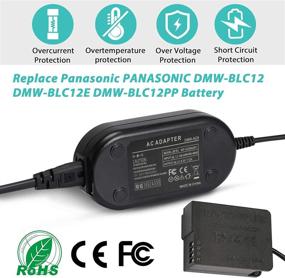 img 3 attached to 📷 PowEver DMW-DCC8 Plus Camera AC Adapter Power Supply with DMW-BLC12 Battery Replacement for Panasonic DMC-FZ200 FZ300 FZ1000 FZ2500, DMC-GH2, DMC-G5 G6 G7 G85 GX8, Lumix DC-G90 G95 Cameras