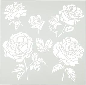 img 1 attached to 🌹 CRAFTERS WORKSHOP TCW6X6-514 Cabbage Roses Template: Detailed Floral Design for Crafts, 6 by 6 inches